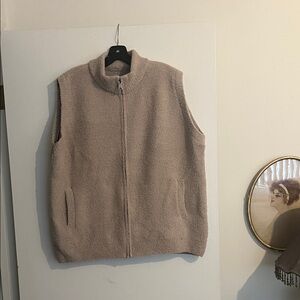 Women's Tan Fleece Vest